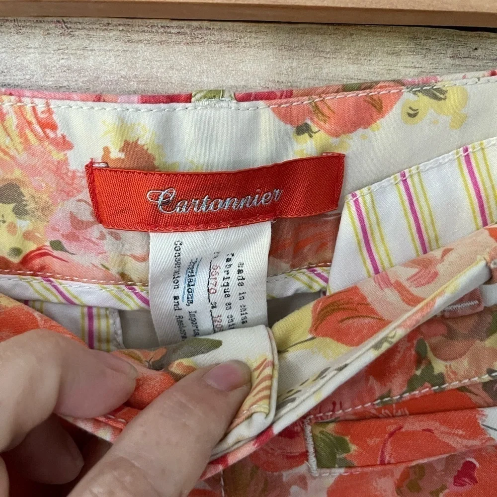 Anthropologie Cartonnier Women’s Floral Crop Pants Size: 2 NWOT - Picture 10 of 10